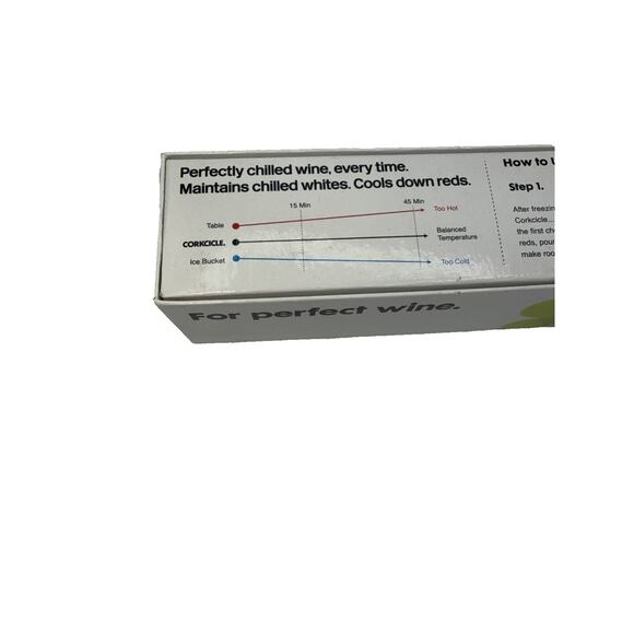 Corkcicle Wine Cooler Chiller Reusable Cork Stopper New in Box - Picture 4 of 5